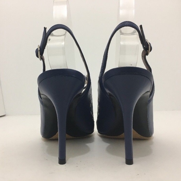 Tabitha Simmons Women's Navy Sandals Size 7.5 - Picture 4 of 5
